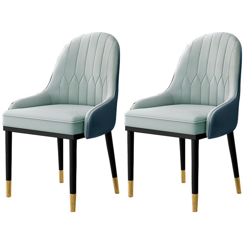 Home Scandinavian Arm Chair Upholstered Parsons Back Metal Dining Room Chair Light Green 2 Piece Set Clearhalo ' kitchen&dining_furn' 'Dining Chairs' 'Dining Tables & Seating' 'dining_chair' 'furn' 'furn_dining_chair' 'Furniture' 'furniture_dining_chair' 'Kitchen & Dining Furniture' 'kitchen' 3968952