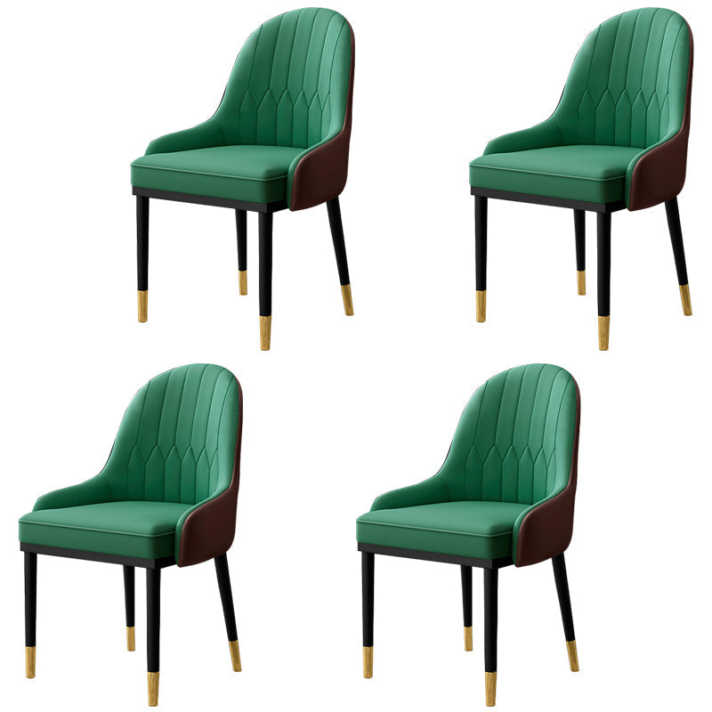 Home Scandinavian Arm Chair Upholstered Parsons Back Metal Dining Room Chair Green 4 Piece Set Clearhalo ' kitchen&dining_furn' 'Dining Chairs' 'Dining Tables & Seating' 'dining_chair' 'furn' 'furn_dining_chair' 'Furniture' 'furniture_dining_chair' 'Kitchen & Dining Furniture' 'kitchen' 3968965