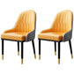 Home Scandinavian Arm Chair Upholstered Parsons Back Metal Dining Room Chair Yellow 2 Piece Set Clearhalo ' kitchen&dining_furn' 'Dining Chairs' 'Dining Tables & Seating' 'dining_chair' 'furn' 'furn_dining_chair' 'Furniture' 'furniture_dining_chair' 'Kitchen & Dining Furniture' 'kitchen' 3968967