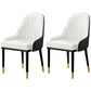 Home Scandinavian Arm Chair Upholstered Parsons Back Metal Dining Room Chair White 2 Piece Set Clearhalo ' kitchen&dining_furn' 'Dining Chairs' 'Dining Tables & Seating' 'dining_chair' 'furn' 'furn_dining_chair' 'Furniture' 'furniture_dining_chair' 'Kitchen & Dining Furniture' 'kitchen' 3968973