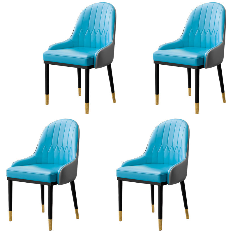 Home Scandinavian Arm Chair Upholstered Parsons Back Metal Dining Room Chair Blue 4 Piece Set Clearhalo ' kitchen&dining_furn' 'Dining Chairs' 'Dining Tables & Seating' 'dining_chair' 'furn' 'furn_dining_chair' 'Furniture' 'furniture_dining_chair' 'Kitchen & Dining Furniture' 'kitchen' 3968977