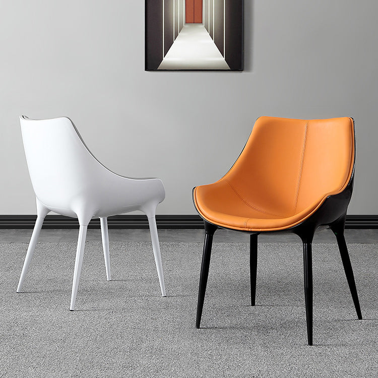 Modern Style Arm Chair Indoor Solid Back Metal Upholstered Dining Room Chair Clearhalo ' kitchen&dining_furn' 'Dining Chairs' 'Dining Tables & Seating' 'dining_chair' 'furn' 'furn_dining_chair' 'Furniture' 'furniture_dining_chair' 'Kitchen & Dining Furniture' 'kitchen' 3968993