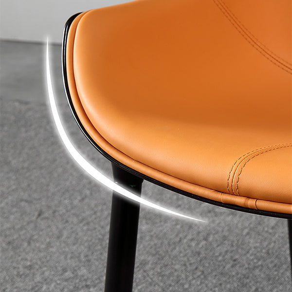 Modern Style Arm Chair Indoor Solid Back Metal Upholstered Dining Room Chair Clearhalo ' kitchen&dining_furn' 'Dining Chairs' 'Dining Tables & Seating' 'dining_chair' 'furn' 'furn_dining_chair' 'Furniture' 'furniture_dining_chair' 'Kitchen & Dining Furniture' 'kitchen' 3969001