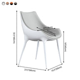 Modern Style Arm Chair Indoor Solid Back Metal Upholstered Dining Room Chair Clearhalo ' kitchen&dining_furn' 'Dining Chairs' 'Dining Tables & Seating' 'dining_chair' 'furn' 'furn_dining_chair' 'Furniture' 'furniture_dining_chair' 'Kitchen & Dining Furniture' 'kitchen' 3969009