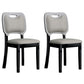 Scandinavian Home Side Chair Open Back Wood Upholstered Dining Room Chair (Set of 2) Off-White Black Clearhalo ' kitchen&dining_furn' 'Dining Chairs' 'Dining Tables & Seating' 'dining_chair' 'Furniture' 'furniture_dining_chair' 'Kitchen & Dining Furniture' 'kitchen' 3969015