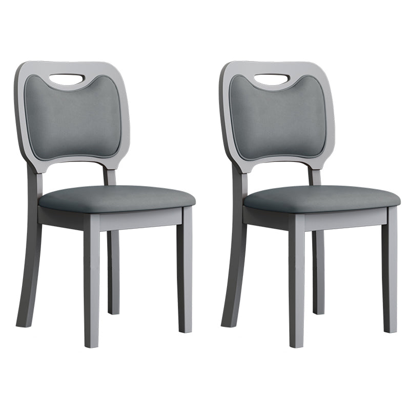 Scandinavian Home Side Chair Open Back Wood Upholstered Dining Room Chair (Set of 2) Light Gray Gray Clearhalo ' kitchen&dining_furn' 'Dining Chairs' 'Dining Tables & Seating' 'dining_chair' 'Furniture' 'furniture_dining_chair' 'Kitchen & Dining Furniture' 'kitchen' 3969025