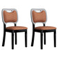 Scandinavian Home Side Chair Open Back Wood Upholstered Dining Room Chair (Set of 2) Orange Black Clearhalo ' kitchen&dining_furn' 'Dining Chairs' 'Dining Tables & Seating' 'dining_chair' 'Furniture' 'furniture_dining_chair' 'Kitchen & Dining Furniture' 'kitchen' 3969026