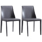 Modern Metal Dining Room Chairs Armless Leather Dining Chair for Restaurant Grey 2 Piece Set Clearhalo ' kitchen&dining_furn' 'Dining Chairs' 'Dining Tables & Seating' 'dining_chair' 'furn' 'furn_dining_chair' 'Furniture' 'furniture_dining_chair' 'Kitchen & Dining Furniture' 'kitchen' 3969030