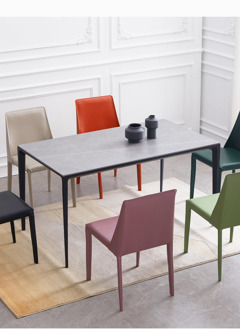 Modern Metal Dining Room Chairs Armless Leather Dining Chair for Restaurant Clearhalo ' kitchen&dining_furn' 'Dining Chairs' 'Dining Tables & Seating' 'dining_chair' 'furn' 'furn_dining_chair' 'Furniture' 'furniture_dining_chair' 'Kitchen & Dining Furniture' 'kitchen' 3969031