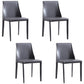 Modern Metal Dining Room Chairs Armless Leather Dining Chair for Restaurant Grey 4 Piece Set Clearhalo ' kitchen&dining_furn' 'Dining Chairs' 'Dining Tables & Seating' 'dining_chair' 'furn' 'furn_dining_chair' 'Furniture' 'furniture_dining_chair' 'Kitchen & Dining Furniture' 'kitchen' 3969032