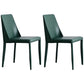 Modern Metal Dining Room Chairs Armless Leather Dining Chair for Restaurant Blackish Green 2 Piece Set Clearhalo ' kitchen&dining_furn' 'Dining Chairs' 'Dining Tables & Seating' 'dining_chair' 'furn' 'furn_dining_chair' 'Furniture' 'furniture_dining_chair' 'Kitchen & Dining Furniture' 'kitchen' 3969036