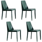 Modern Metal Dining Room Chairs Armless Leather Dining Chair for Restaurant Blackish Green 4 Piece Set Clearhalo ' kitchen&dining_furn' 'Dining Chairs' 'Dining Tables & Seating' 'dining_chair' 'furn' 'furn_dining_chair' 'Furniture' 'furniture_dining_chair' 'Kitchen & Dining Furniture' 'kitchen' 3969038
