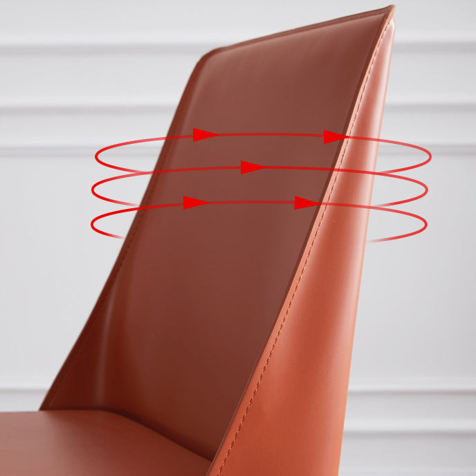 Modern Metal Dining Room Chairs Armless Leather Dining Chair for Restaurant Clearhalo ' kitchen&dining_furn' 'Dining Chairs' 'Dining Tables & Seating' 'dining_chair' 'furn' 'furn_dining_chair' 'Furniture' 'furniture_dining_chair' 'Kitchen & Dining Furniture' 'kitchen' 3969039