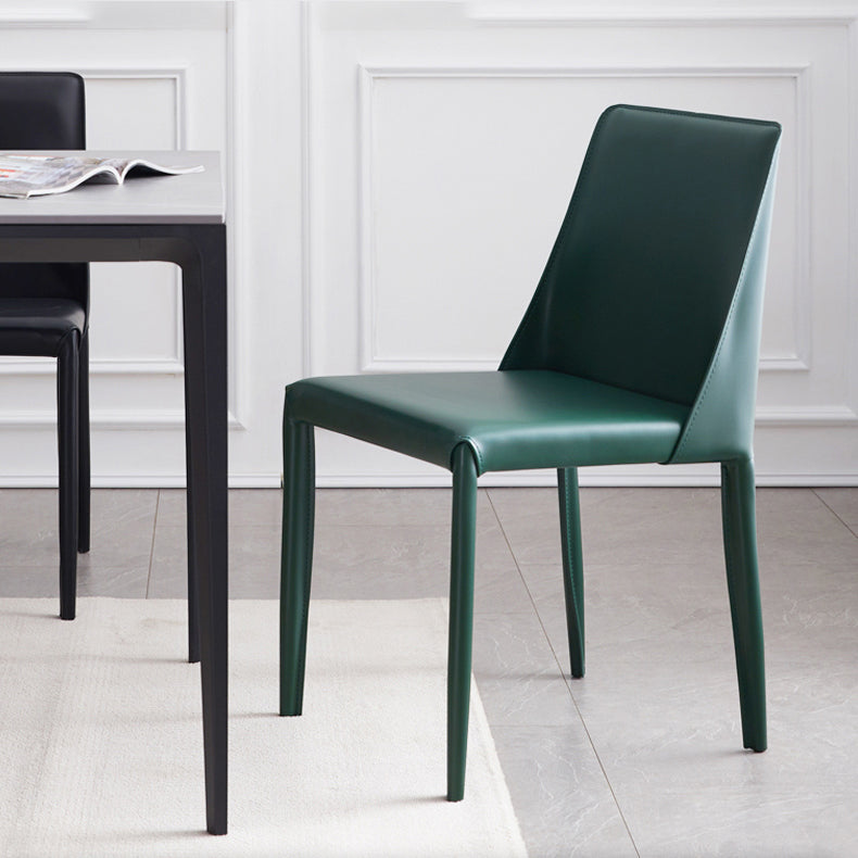 Modern Metal Dining Room Chairs Armless Leather Dining Chair for Restaurant Clearhalo ' kitchen&dining_furn' 'Dining Chairs' 'Dining Tables & Seating' 'dining_chair' 'furn' 'furn_dining_chair' 'Furniture' 'furniture_dining_chair' 'Kitchen & Dining Furniture' 'kitchen' 3969046