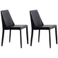 Modern Metal Dining Room Chairs Armless Leather Dining Chair for Restaurant Black 2 Piece Set Clearhalo ' kitchen&dining_furn' 'Dining Chairs' 'Dining Tables & Seating' 'dining_chair' 'furn' 'furn_dining_chair' 'Furniture' 'furniture_dining_chair' 'Kitchen & Dining Furniture' 'kitchen' 3969048