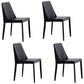 Modern Metal Dining Room Chairs Armless Leather Dining Chair for Restaurant Black 4 Piece Set Clearhalo ' kitchen&dining_furn' 'Dining Chairs' 'Dining Tables & Seating' 'dining_chair' 'furn' 'furn_dining_chair' 'Furniture' 'furniture_dining_chair' 'Kitchen & Dining Furniture' 'kitchen' 3969049