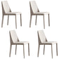 Modern Metal Dining Room Chairs Armless Leather Dining Chair for Restaurant White 4 Piece Set Clearhalo ' kitchen&dining_furn' 'Dining Chairs' 'Dining Tables & Seating' 'dining_chair' 'furn' 'furn_dining_chair' 'Furniture' 'furniture_dining_chair' 'Kitchen & Dining Furniture' 'kitchen' 3969052