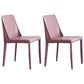 Modern Metal Dining Room Chairs Armless Leather Dining Chair for Restaurant Pink 2 Piece Set Clearhalo ' kitchen&dining_furn' 'Dining Chairs' 'Dining Tables & Seating' 'dining_chair' 'furn' 'furn_dining_chair' 'Furniture' 'furniture_dining_chair' 'Kitchen & Dining Furniture' 'kitchen' 3969054