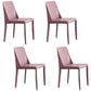 Modern Metal Dining Room Chairs Armless Leather Dining Chair for Restaurant Pink 4 Piece Set Clearhalo ' kitchen&dining_furn' 'Dining Chairs' 'Dining Tables & Seating' 'dining_chair' 'furn' 'furn_dining_chair' 'Furniture' 'furniture_dining_chair' 'Kitchen & Dining Furniture' 'kitchen' 3969055