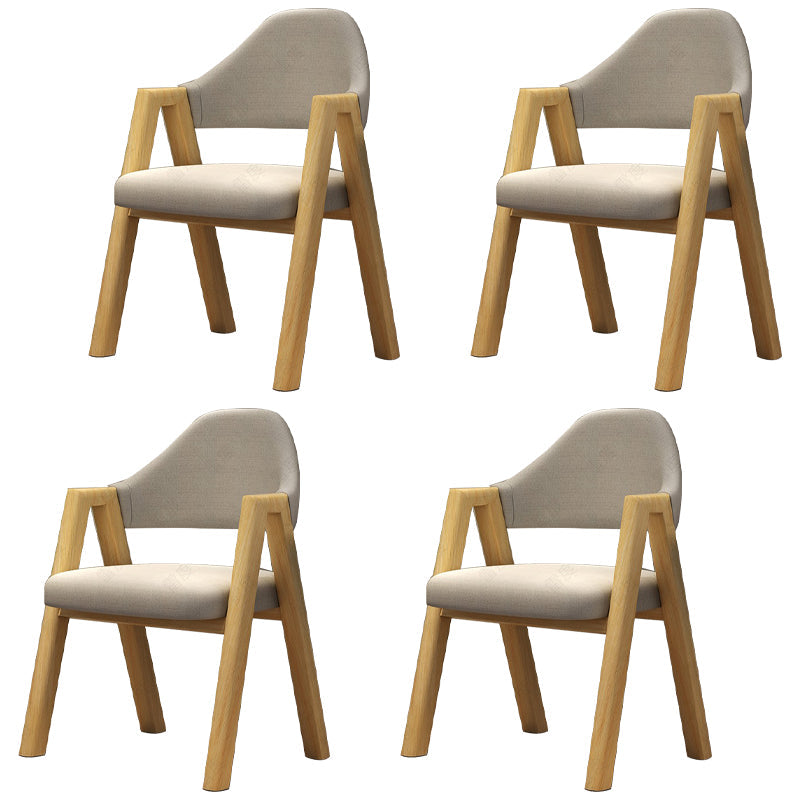 Modern Dining Arm Chairs Upholstered Armchair with Metal Legs (Set of 4) Light Gray Clearhalo ' kitchen&dining_furn' 'Dining Chairs' 'Dining Tables & Seating' 'dining_chair' 'furn' 'furn_dining_chair' 'Furniture' 'furniture_dining_chair' 'Kitchen & Dining Furniture' 'kitchen' 3969071