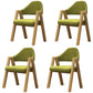 Modern Dining Arm Chairs Upholstered Armchair with Metal Legs (Set of 4) Green Clearhalo ' kitchen&dining_furn' 'Dining Chairs' 'Dining Tables & Seating' 'dining_chair' 'furn' 'furn_dining_chair' 'Furniture' 'furniture_dining_chair' 'Kitchen & Dining Furniture' 'kitchen' 3969075