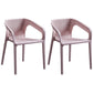 Contemporary Style Plastic Dining Chair Stackable Dining Chairs for Kitchen Pink 2 Piece Set Clearhalo ' kitchen&dining_furn' 'Dining Chairs' 'Dining Tables & Seating' 'dining_chair' 'furn' 'furn_dining_chair' 'Furniture' 'furniture_dining_chair' 'Kitchen & Dining Furniture' 'kitchen' 3969080