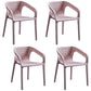 Contemporary Style Plastic Dining Chair Stackable Dining Chairs for Kitchen Pink 4 Piece Set Clearhalo ' kitchen&dining_furn' 'Dining Chairs' 'Dining Tables & Seating' 'dining_chair' 'furn' 'furn_dining_chair' 'Furniture' 'furniture_dining_chair' 'Kitchen & Dining Furniture' 'kitchen' 3969082