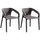 Contemporary Style Plastic Dining Chair Stackable Dining Chairs for Kitchen Grey 2 Piece Set Clearhalo ' kitchen&dining_furn' 'Dining Chairs' 'Dining Tables & Seating' 'dining_chair' 'furn' 'furn_dining_chair' 'Furniture' 'furniture_dining_chair' 'Kitchen & Dining Furniture' 'kitchen' 3969086