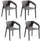 Contemporary Style Plastic Dining Chair Stackable Dining Chairs for Kitchen Grey 4 Piece Set Clearhalo ' kitchen&dining_furn' 'Dining Chairs' 'Dining Tables & Seating' 'dining_chair' 'furn' 'furn_dining_chair' 'Furniture' 'furniture_dining_chair' 'Kitchen & Dining Furniture' 'kitchen' 3969088