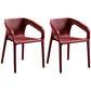 Contemporary Style Plastic Dining Chair Stackable Dining Chairs for Kitchen Crimson 2 Piece Set Clearhalo ' kitchen&dining_furn' 'Dining Chairs' 'Dining Tables & Seating' 'dining_chair' 'furn' 'furn_dining_chair' 'Furniture' 'furniture_dining_chair' 'Kitchen & Dining Furniture' 'kitchen' 3969092