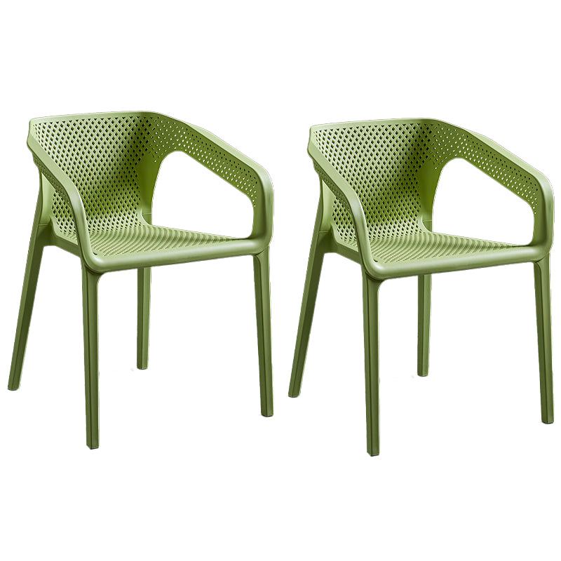 Contemporary Style Plastic Dining Chair Stackable Dining Chairs for Kitchen Green 2 Piece Set Clearhalo ' kitchen&dining_furn' 'Dining Chairs' 'Dining Tables & Seating' 'dining_chair' 'furn' 'furn_dining_chair' 'Furniture' 'furniture_dining_chair' 'Kitchen & Dining Furniture' 'kitchen' 3969099