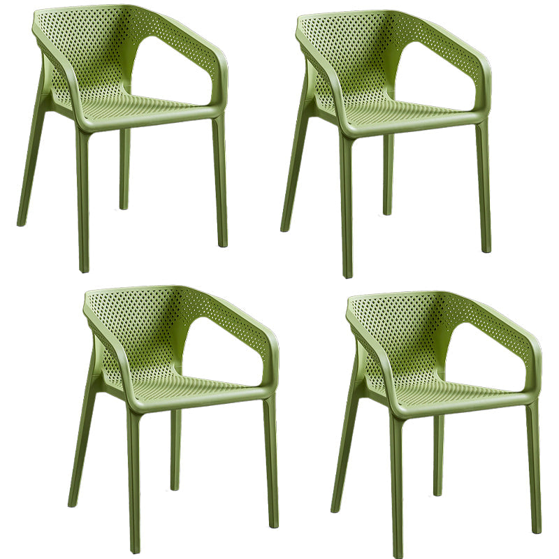 Contemporary Style Plastic Dining Chair Stackable Dining Chairs for Kitchen Green 4 Piece Set Clearhalo ' kitchen&dining_furn' 'Dining Chairs' 'Dining Tables & Seating' 'dining_chair' 'furn' 'furn_dining_chair' 'Furniture' 'furniture_dining_chair' 'Kitchen & Dining Furniture' 'kitchen' 3969101