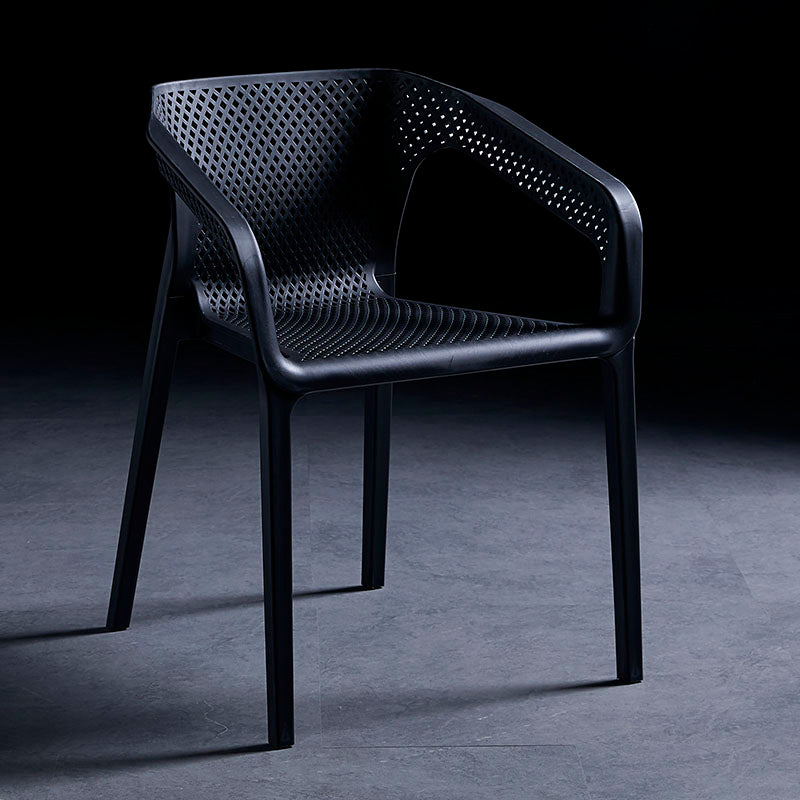 Contemporary Style Plastic Dining Chair Stackable Dining Chairs for Kitchen Black 1 Piece Clearhalo ' kitchen&dining_furn' 'Dining Chairs' 'Dining Tables & Seating' 'dining_chair' 'furn' 'furn_dining_chair' 'Furniture' 'furniture_dining_chair' 'Kitchen & Dining Furniture' 'kitchen' 3969105