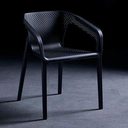 Contemporary Style Plastic Dining Chair Stackable Dining Chairs for Kitchen Black 1 Piece Clearhalo ' kitchen&dining_furn' 'Dining Chairs' 'Dining Tables & Seating' 'dining_chair' 'furn' 'furn_dining_chair' 'Furniture' 'furniture_dining_chair' 'Kitchen & Dining Furniture' 'kitchen' 3969105