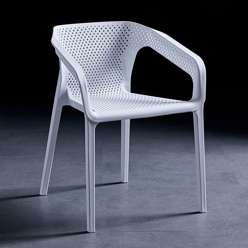 Contemporary Style Plastic Dining Chair Stackable Dining Chairs for Kitchen White 1 Piece Clearhalo ' kitchen&dining_furn' 'Dining Chairs' 'Dining Tables & Seating' 'dining_chair' 'furn' 'furn_dining_chair' 'Furniture' 'furniture_dining_chair' 'Kitchen & Dining Furniture' 'kitchen' 3969108