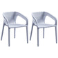 Contemporary Style Plastic Dining Chair Stackable Dining Chairs for Kitchen White 2 Piece Set Clearhalo ' kitchen&dining_furn' 'Dining Chairs' 'Dining Tables & Seating' 'dining_chair' 'furn' 'furn_dining_chair' 'Furniture' 'furniture_dining_chair' 'Kitchen & Dining Furniture' 'kitchen' 3969109