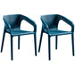 Contemporary Style Plastic Dining Chair Stackable Dining Chairs for Kitchen Dark Blue 2 Piece Set Clearhalo ' kitchen&dining_furn' 'Dining Chairs' 'Dining Tables & Seating' 'dining_chair' 'furn' 'furn_dining_chair' 'Furniture' 'furniture_dining_chair' 'Kitchen & Dining Furniture' 'kitchen' 3969115