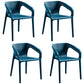 Contemporary Style Plastic Dining Chair Stackable Dining Chairs for Kitchen Dark Blue 4 Piece Set Clearhalo ' kitchen&dining_furn' 'Dining Chairs' 'Dining Tables & Seating' 'dining_chair' 'furn' 'furn_dining_chair' 'Furniture' 'furniture_dining_chair' 'Kitchen & Dining Furniture' 'kitchen' 3969116