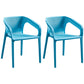 Contemporary Style Plastic Dining Chair Stackable Dining Chairs for Kitchen Sky Blue 2 Piece Set Clearhalo ' kitchen&dining_furn' 'Dining Chairs' 'Dining Tables & Seating' 'dining_chair' 'furn' 'furn_dining_chair' 'Furniture' 'furniture_dining_chair' 'Kitchen & Dining Furniture' 'kitchen' 3969118