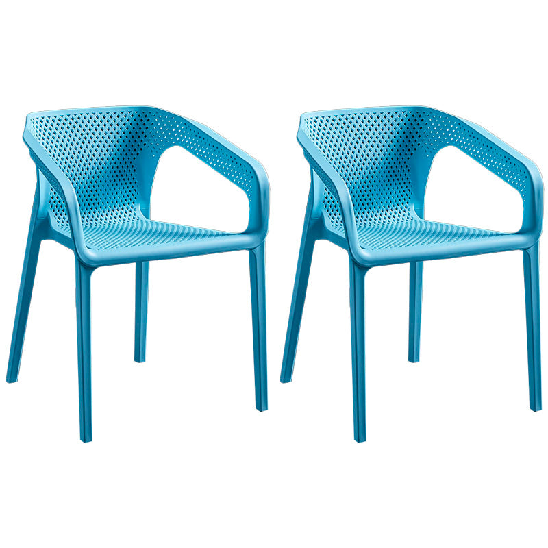 Contemporary Style Plastic Dining Chair Stackable Dining Chairs for Kitchen Sky Blue 2 Piece Set Clearhalo ' kitchen&dining_furn' 'Dining Chairs' 'Dining Tables & Seating' 'dining_chair' 'furn' 'furn_dining_chair' 'Furniture' 'furniture_dining_chair' 'Kitchen & Dining Furniture' 'kitchen' 3969118