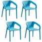 Contemporary Style Plastic Dining Chair Stackable Dining Chairs for Kitchen Sky Blue 4 Piece Set Clearhalo ' kitchen&dining_furn' 'Dining Chairs' 'Dining Tables & Seating' 'dining_chair' 'furn' 'furn_dining_chair' 'Furniture' 'furniture_dining_chair' 'Kitchen & Dining Furniture' 'kitchen' 3969119