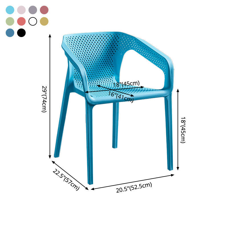 Contemporary Style Plastic Dining Chair Stackable Dining Chairs for Kitchen Clearhalo ' kitchen&dining_furn' 'Dining Chairs' 'Dining Tables & Seating' 'dining_chair' 'furn' 'furn_dining_chair' 'Furniture' 'furniture_dining_chair' 'Kitchen & Dining Furniture' 'kitchen' 3969120