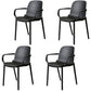 Contemporary Style Plastic Dining Chair Dining Stackable Chairs for Kitchen (Set of 4) Black Clearhalo ' kitchen&dining_furn' 'Dining Chairs' 'Dining Tables & Seating' 'dining_chair' 'furn' 'furn_dining_chair' 'Furniture' 'furniture_dining_chair' 'Kitchen & Dining Furniture' 'kitchen' 3969122