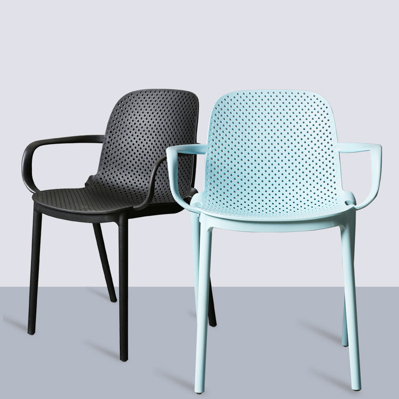 Contemporary Style Plastic Dining Chair Dining Stackable Chairs for Kitchen (Set of 4) Clearhalo ' kitchen&dining_furn' 'Dining Chairs' 'Dining Tables & Seating' 'dining_chair' 'furn' 'furn_dining_chair' 'Furniture' 'furniture_dining_chair' 'Kitchen & Dining Furniture' 'kitchen' 3969126