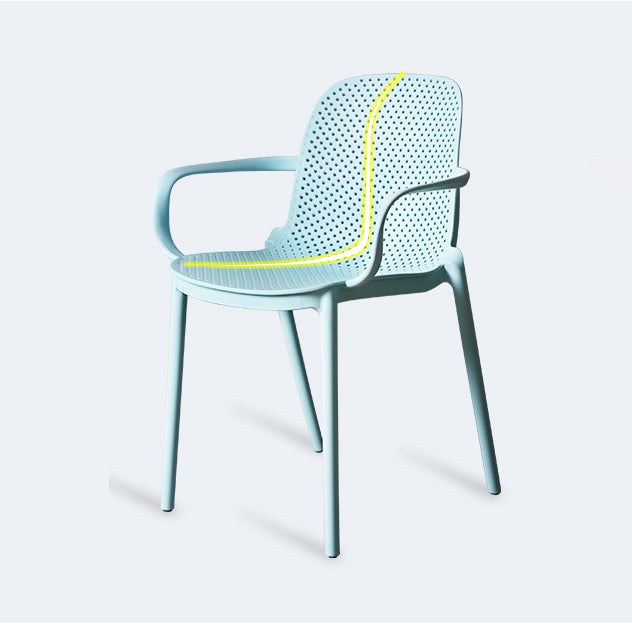 Contemporary Style Plastic Dining Chair Dining Stackable Chairs for Kitchen (Set of 4) Clearhalo ' kitchen&dining_furn' 'Dining Chairs' 'Dining Tables & Seating' 'dining_chair' 'furn' 'furn_dining_chair' 'Furniture' 'furniture_dining_chair' 'Kitchen & Dining Furniture' 'kitchen' 3969131