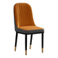 Scandinavian Style Dining Chair Metal Dining Room Solid Back Cushioned Chair Gray-Orange 1 Piece Black Gold Clearhalo ' kitchen&dining_furn' 'Dining Chairs' 'Dining Tables & Seating' 'dining_chair' 'furn' 'furn_dining_chair' 'Furniture' 'furniture_dining_chair' 'Kitchen & Dining Furniture' 'kitchen' 3969141
