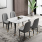 Scandinavian Style Dining Chair Metal Dining Room Solid Back Cushioned Chair Clearhalo ' kitchen&dining_furn' 'Dining Chairs' 'Dining Tables & Seating' 'dining_chair' 'furn' 'furn_dining_chair' 'Furniture' 'furniture_dining_chair' 'Kitchen & Dining Furniture' 'kitchen' 3969142