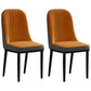 Scandinavian Style Dining Chair Metal Dining Room Solid Back Cushioned Chair Gray-Orange 2 Piece Set Black Clearhalo ' kitchen&dining_furn' 'Dining Chairs' 'Dining Tables & Seating' 'dining_chair' 'furn' 'furn_dining_chair' 'Furniture' 'furniture_dining_chair' 'Kitchen & Dining Furniture' 'kitchen' 3969150