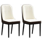 Scandinavian Style Dining Chair Metal Dining Room Solid Back Cushioned Chair White-Brown 2 Piece Set Black Clearhalo ' kitchen&dining_furn' 'Dining Chairs' 'Dining Tables & Seating' 'dining_chair' 'furn' 'furn_dining_chair' 'Furniture' 'furniture_dining_chair' 'Kitchen & Dining Furniture' 'kitchen' 3969153