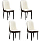 Scandinavian Style Dining Chair Metal Dining Room Solid Back Cushioned Chair White-Brown 4 Piece Set Black Clearhalo ' kitchen&dining_furn' 'Dining Chairs' 'Dining Tables & Seating' 'dining_chair' 'furn' 'furn_dining_chair' 'Furniture' 'furniture_dining_chair' 'Kitchen & Dining Furniture' 'kitchen' 3969154